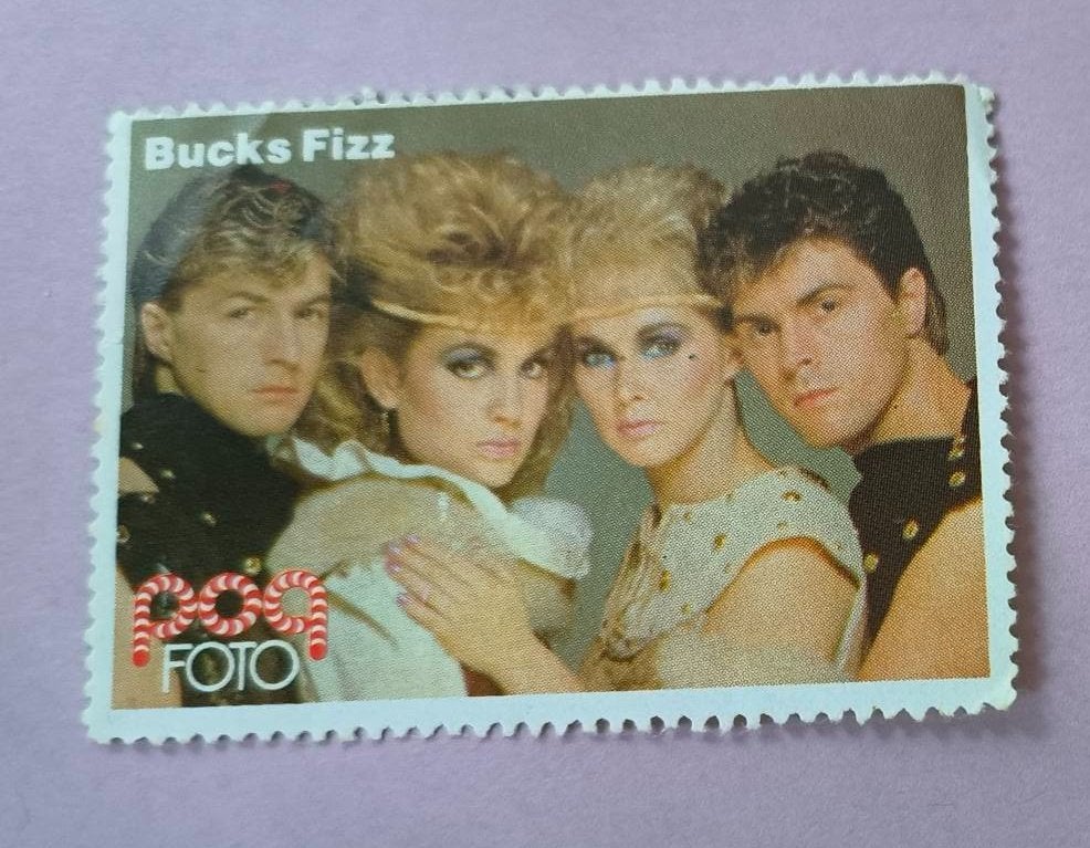 Popfoto zegel Bucks Fizz, Ophalen of Verzenden, Nieuw, Foto of Kaart