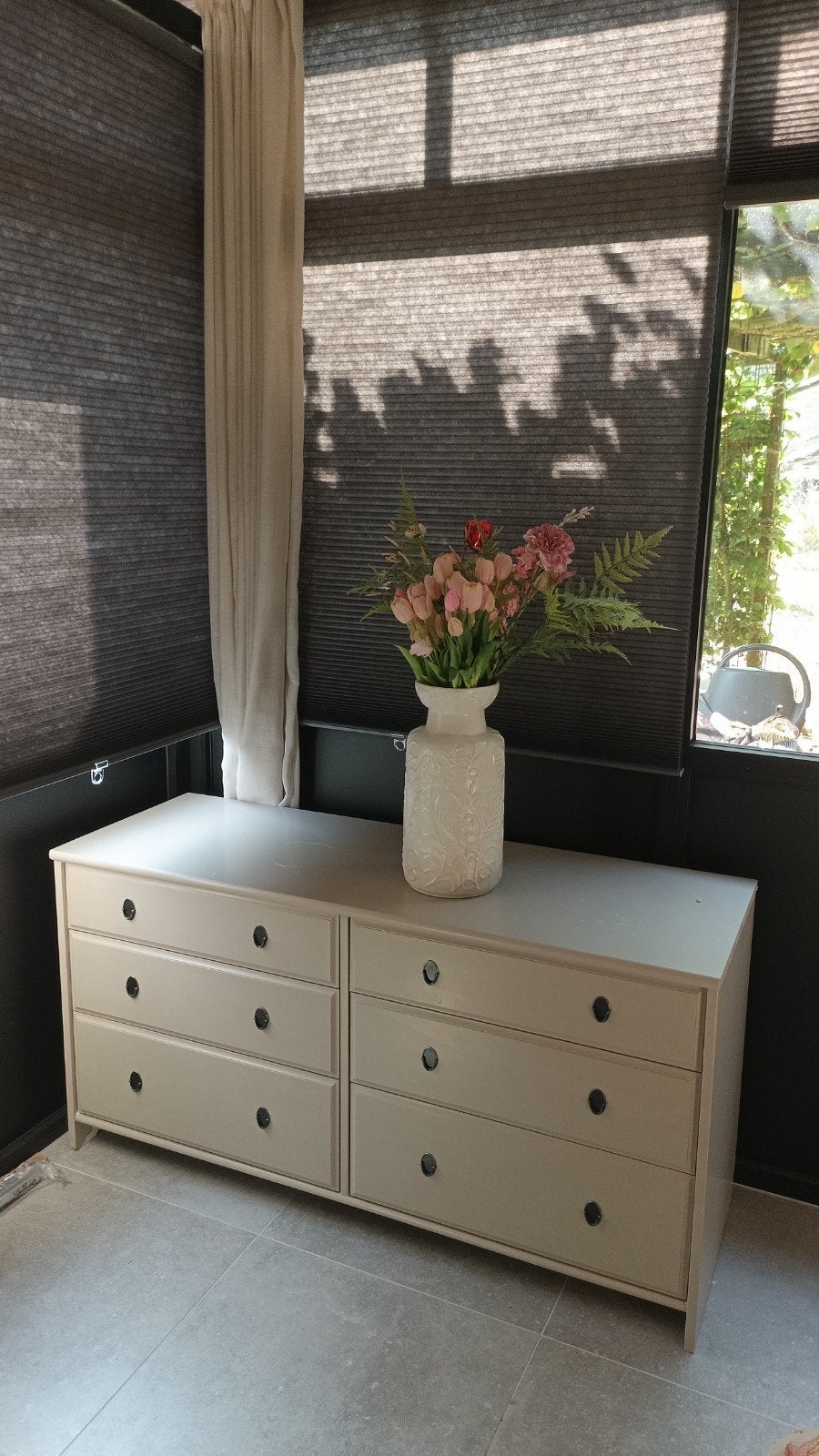 Mooie houten ladenkast - 140x50x72 cm, Ophalen, Gebruikt, 100 tot 150 cm, 5 laden of meer