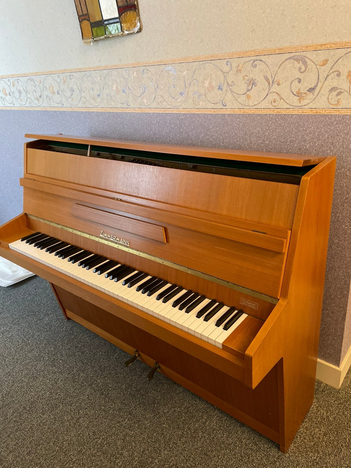 Te koop Zimmermann piano, Muziek en Instrumenten, Piano's, Ophalen, Gebruikt, Bruin, Piano