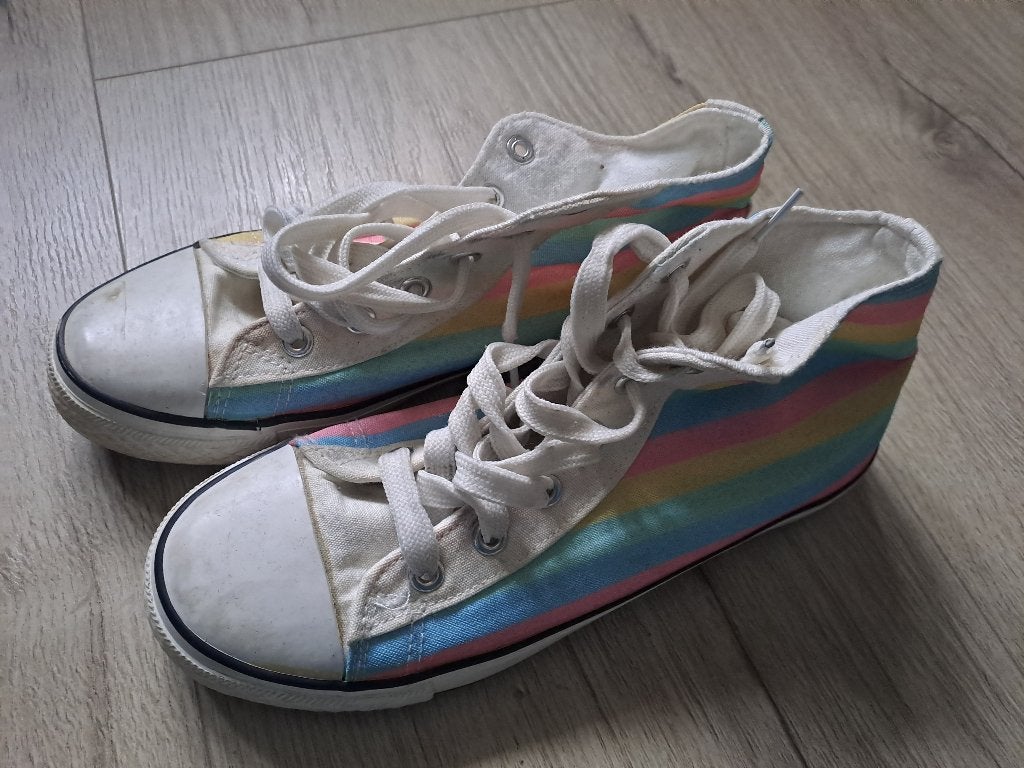 Regenboog gympen meisje maat 37, Gebruikt, Meisje, Schoenen, Ophalen of Verzenden