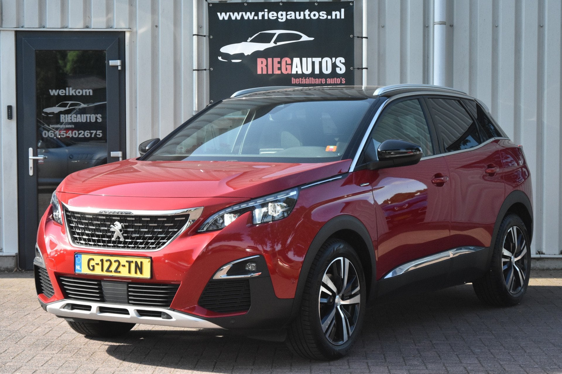 Peugeot 3008 1.6T GT Line Automaat 180 PK – 2019 | Trekhaa, Auto's, Gebruikt, Euro 6, 4 cilinders, 181 pk
