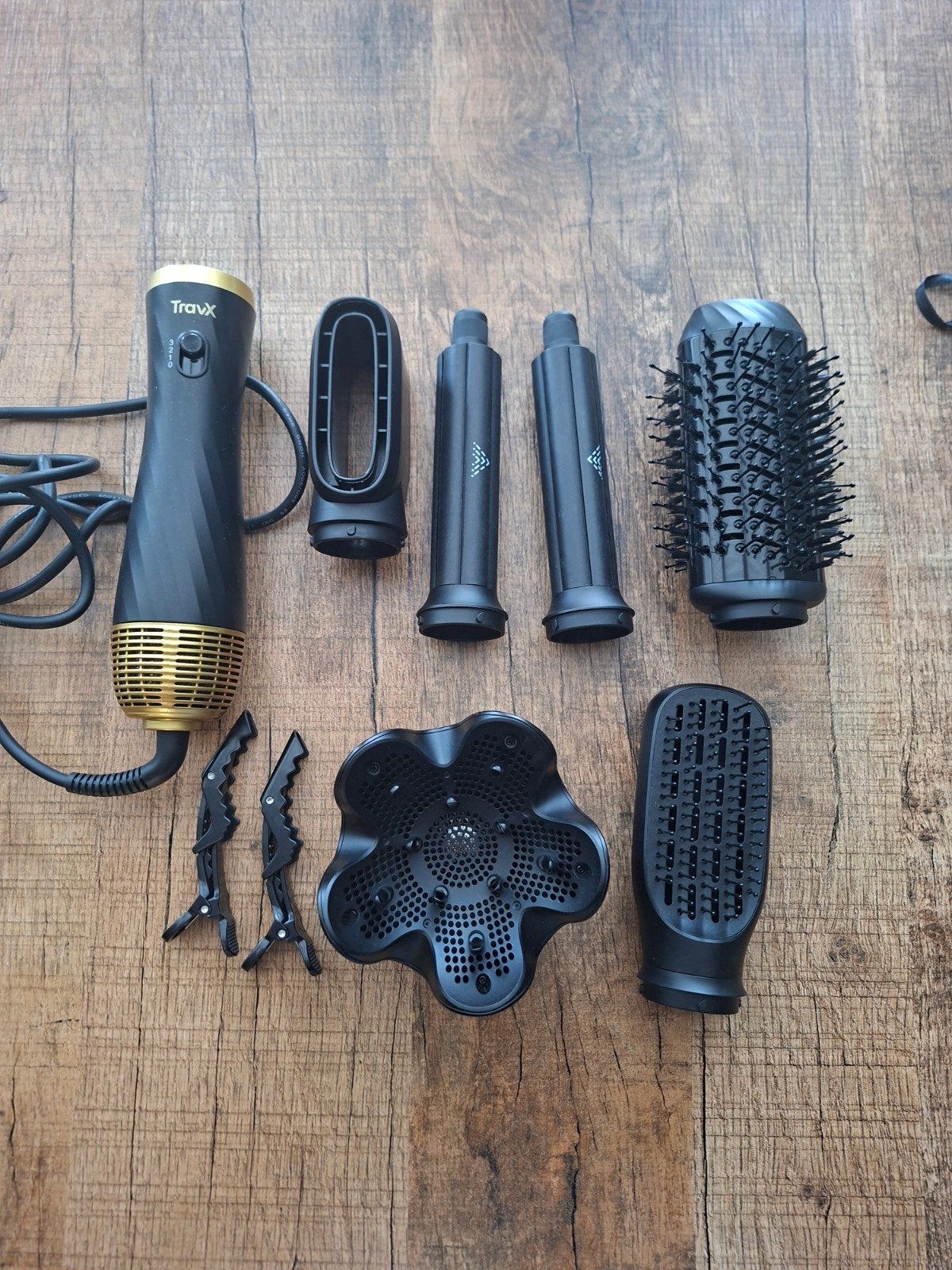 TravX 5-in-1 Haarstyler - Föhn, Krultang, Stijltang, Ophalen of Verzenden, Zo goed als nieuw, Krultang of Stijltang