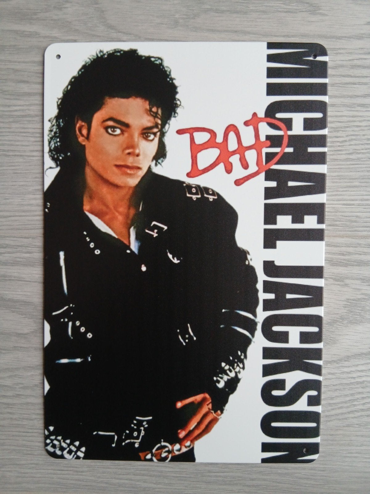 Michael Jackson Bad 20x30 cm Metalen Reclamebord, Verzamelen, Verzenden, Nieuw, Poster, Artwork of Schilderij