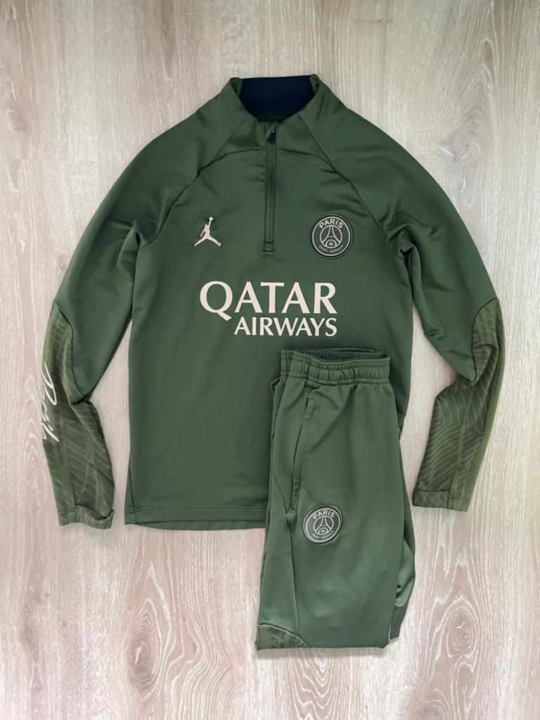 PSG groen trainingspak Jordan 23/24 Maat 137-147, Kinderen en Baby's, Kinderkleding | Maat 146, Jongen of Meisje, Jordan, Sport- of Zwemkleding