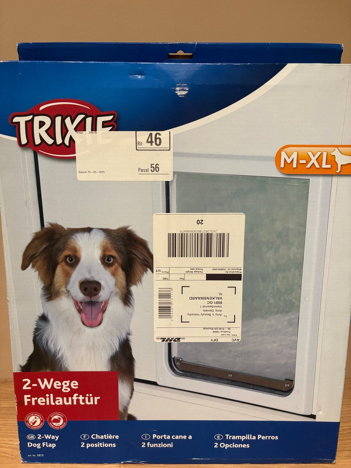 Trixie - 2-Weg Hondenluik - Wit - M-XL - 39X45 cm, Dieren en Toebehoren, Trixie, Ophalen of Verzenden, Nieuw