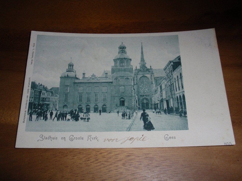 Stadhuis en Groote Kerk Goes, Verzenden, Voor 1920, Ongelopen, Zeeland