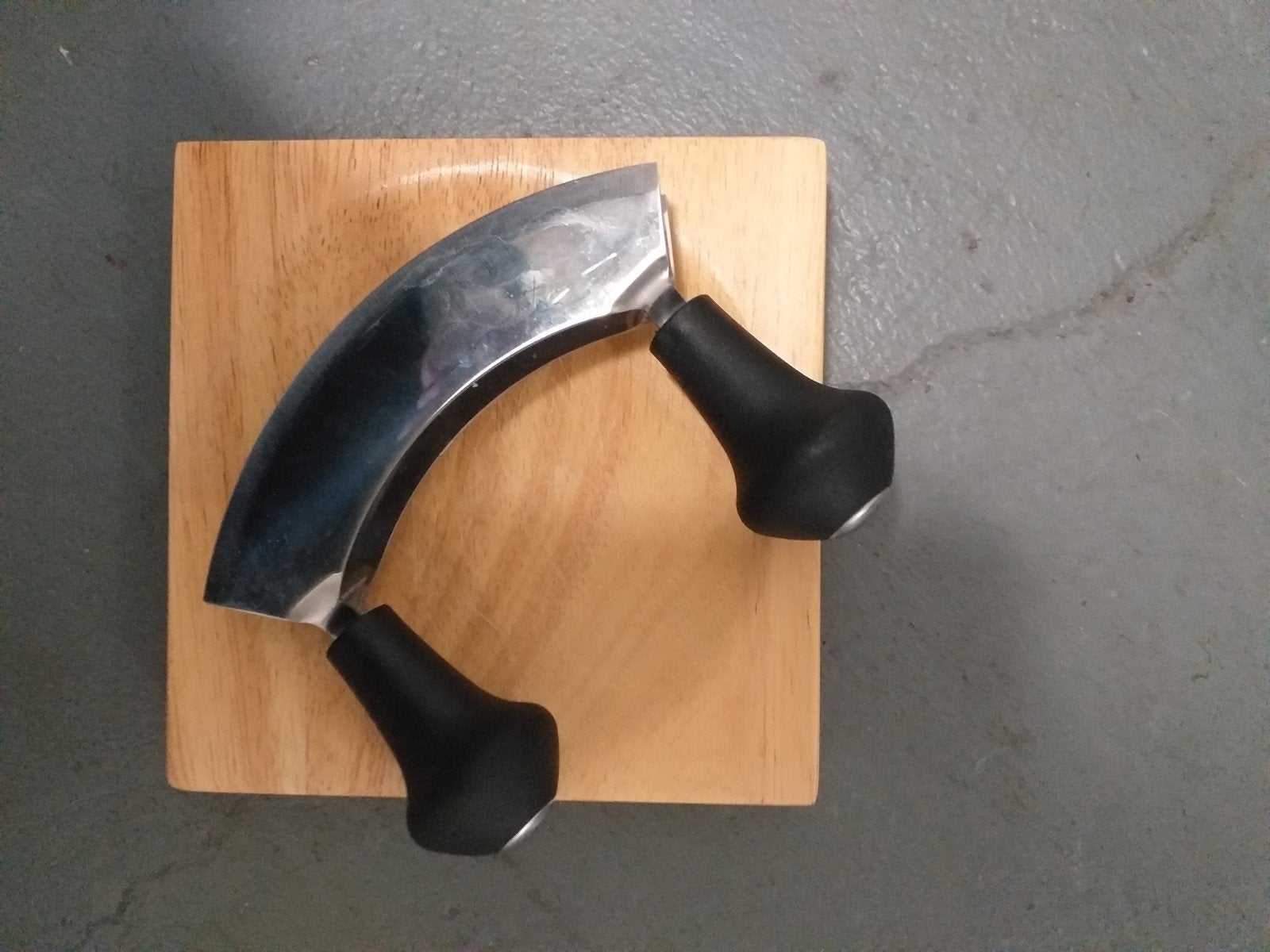 Kruidensnijder met houten hakblok, Huis en Inrichting, Keuken | Keukenbenodigdheden, Ophalen, Hout, Bruin, Overige typen