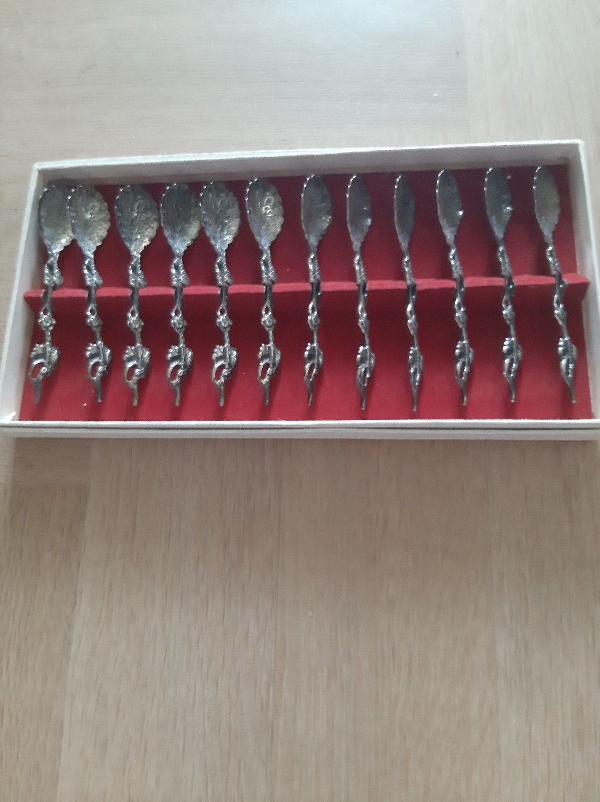 Set van 12 verzilverde theelepels/dessertlepels, Ophalen of Verzenden