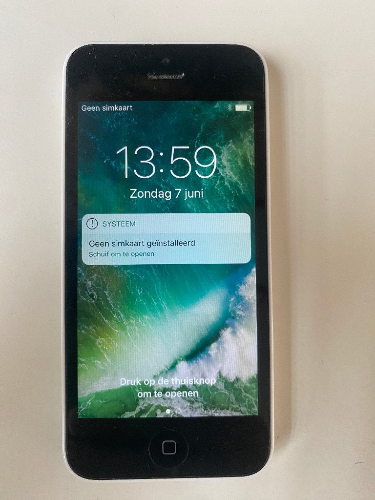 APPLE iPhone 5c - wit - 8GB - Model: A1507, Telecommunicatie, Gebruikt, Ophalen of Verzenden, 8 GB, Zonder simlock