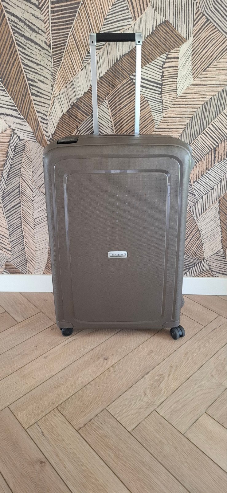 Samsonite S'Cure DLX Spinner 75 cm Metallic Bronze, Wieltjes, Gebruikt, Hard kunststof, 45 tot 55 cm