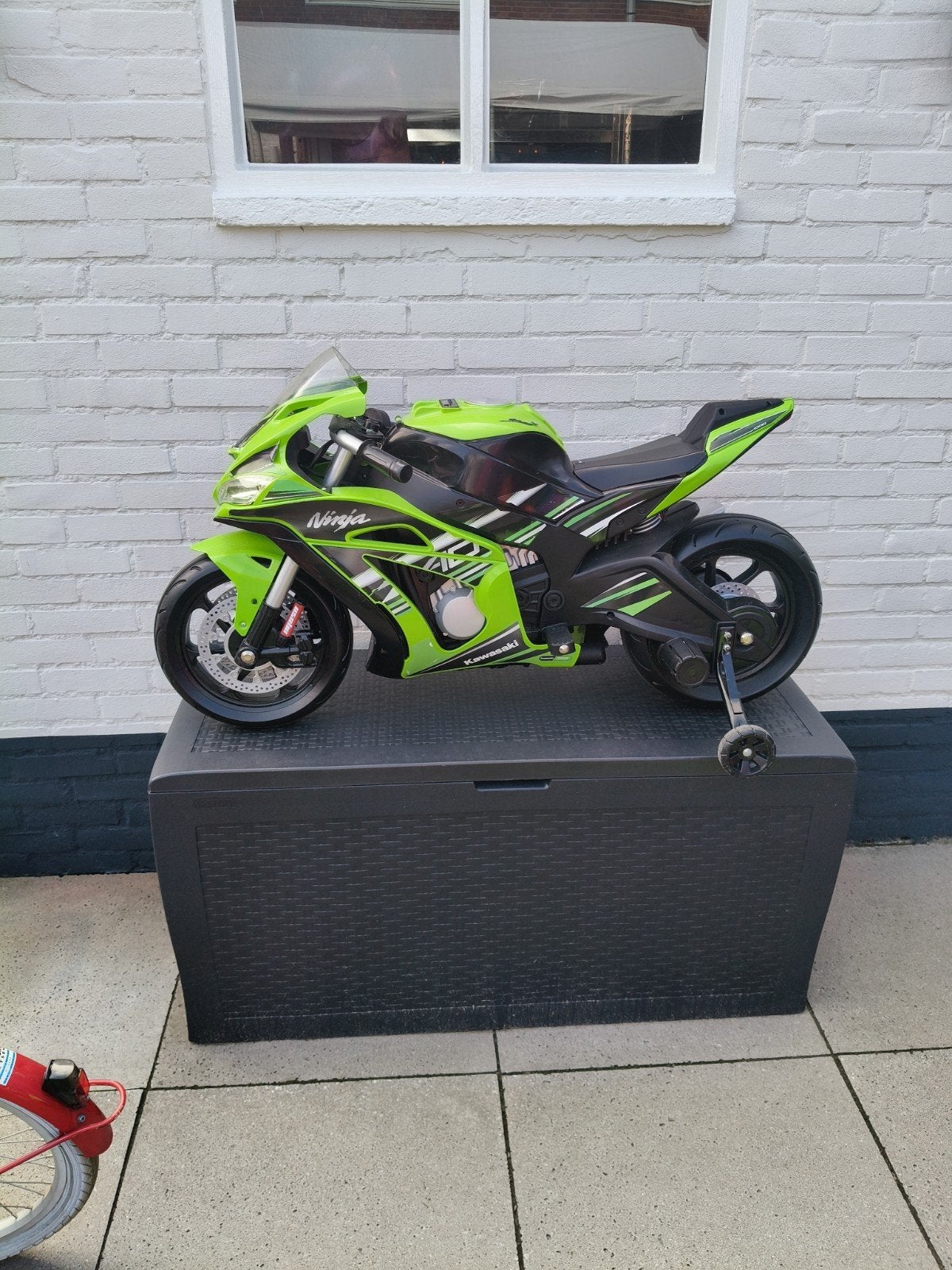 Elektrische Kindermotor Kawasaki ZX10 12V - Groen, Ophalen, Gebruikt