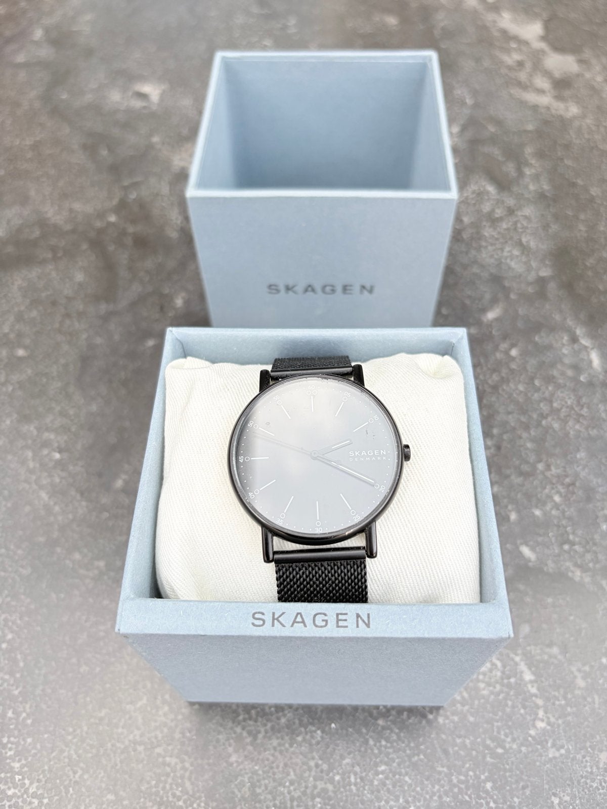 Skagen SKW6902 Heren Horloge - Zwart Milanese Band, Overige merken, Staal, Gebruikt, Staal