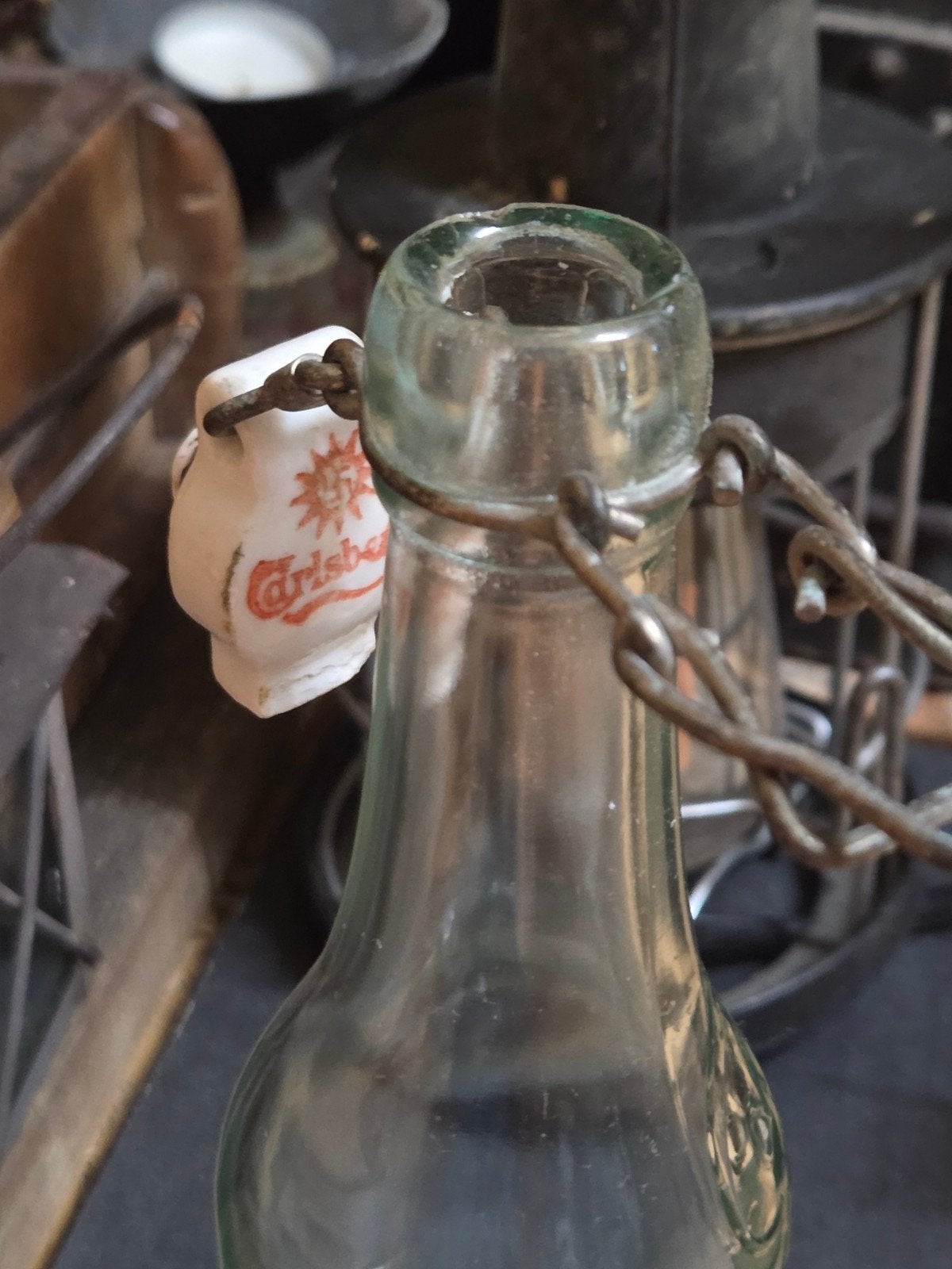 Deense Carlsberg bierfles uit de jaren '20, Verzamelen, Ophalen of Verzenden, Gebruikt, Flesje(s), Overige merken
