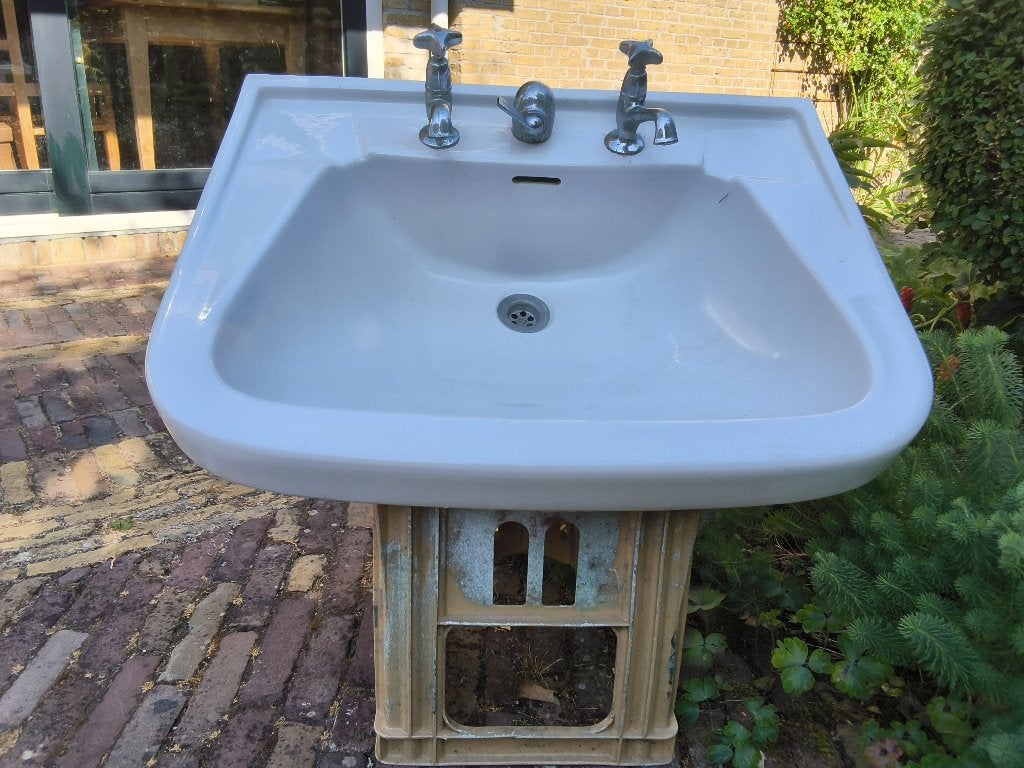 VINTAGE WASBAK, Doe-het-zelf en Verbouw, Sanitair, Ophalen, Gebruikt, Steen, Wastafel