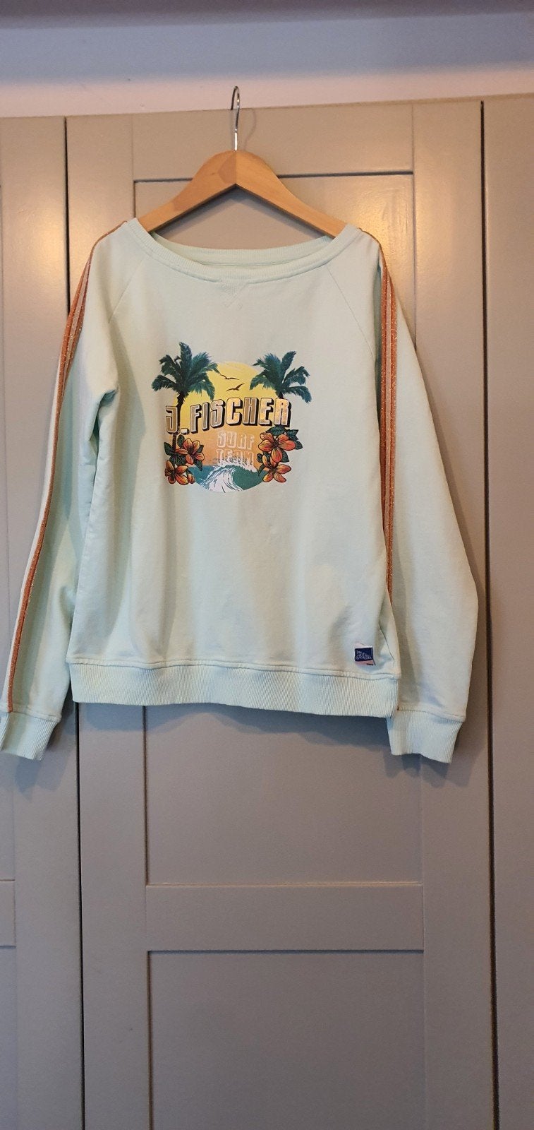 Jake Fischer sweater met tropische print en strepen, Ophalen of Verzenden, Zo goed als nieuw, Meisje, Trui of Vest