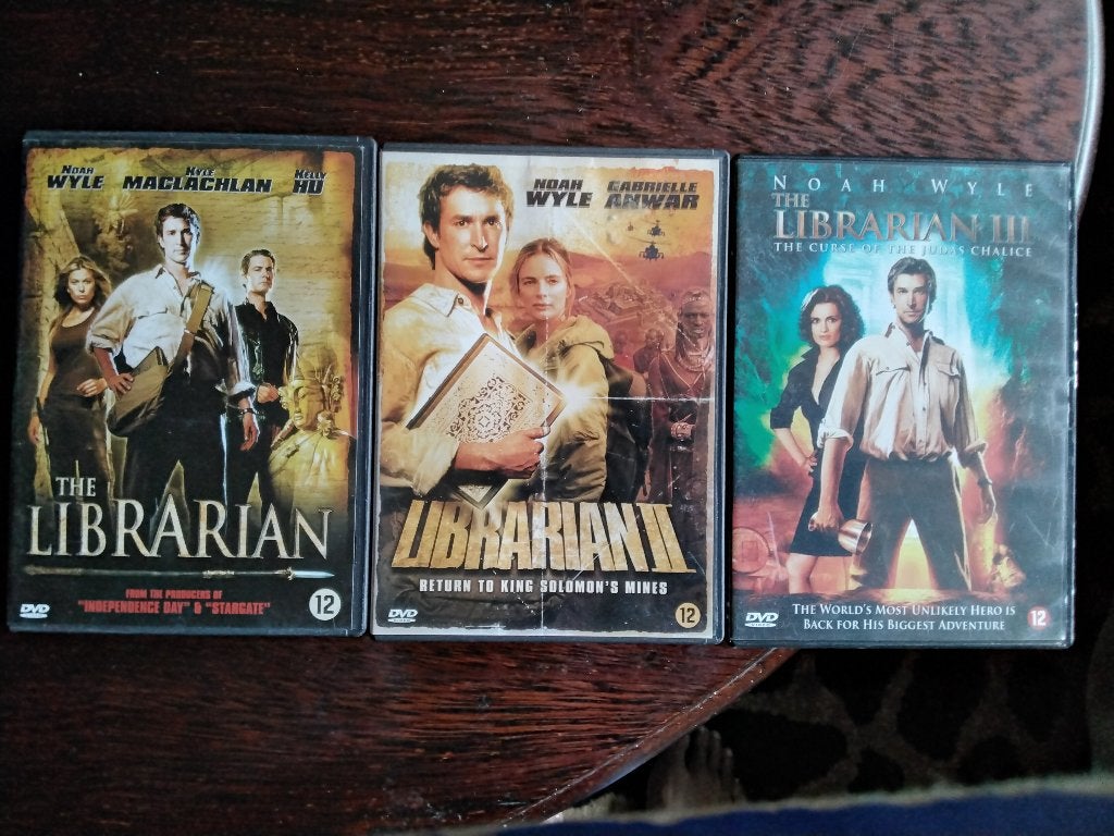 The librarian 1 2 en 3, 3 dvds, origineel, Vanaf 12 jaar, Ophalen of Verzenden, Zo goed als nieuw