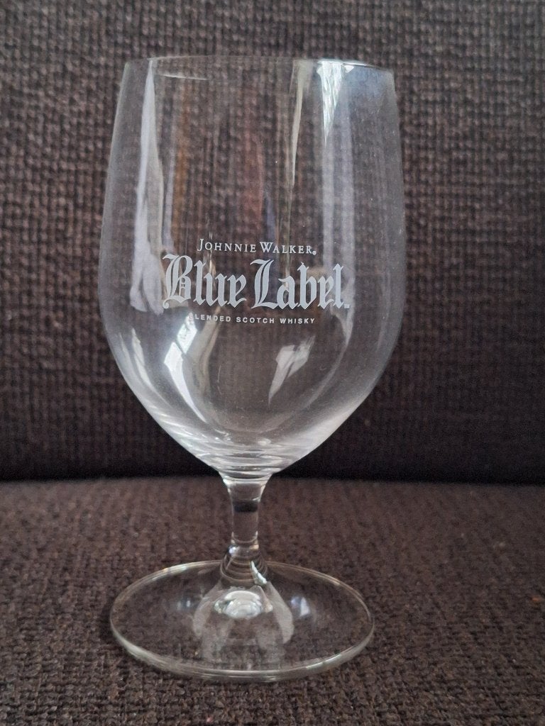 JOHNNIE WALKER BLUE LEBEL glas op voet, Verzamelen, Glas en Borrelglaasjes, Ophalen of Verzenden, Zo goed als nieuw, Overige typen