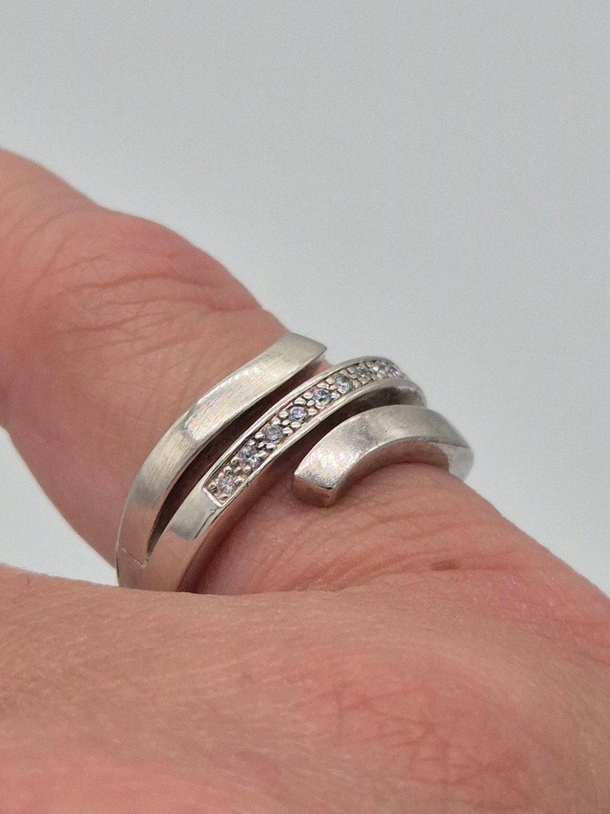 Mooie zilveren ring Fossil 925 maat 18, 18 tot 19, Gebruikt, Verzenden, Dame
