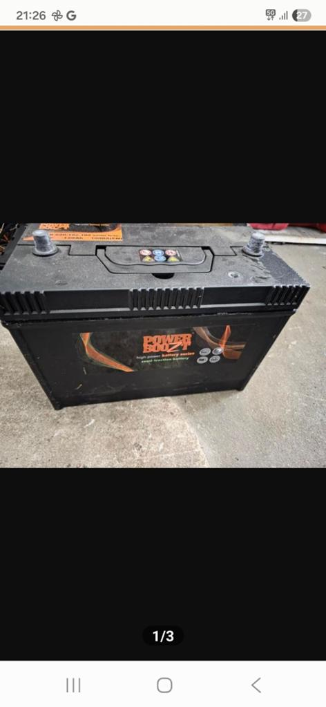 Power BuZz semi-tractie accu 12V 120Ah 1000A(EN), Caravans en Kamperen, Caravan accessoires, Ophalen, Zo goed als nieuw