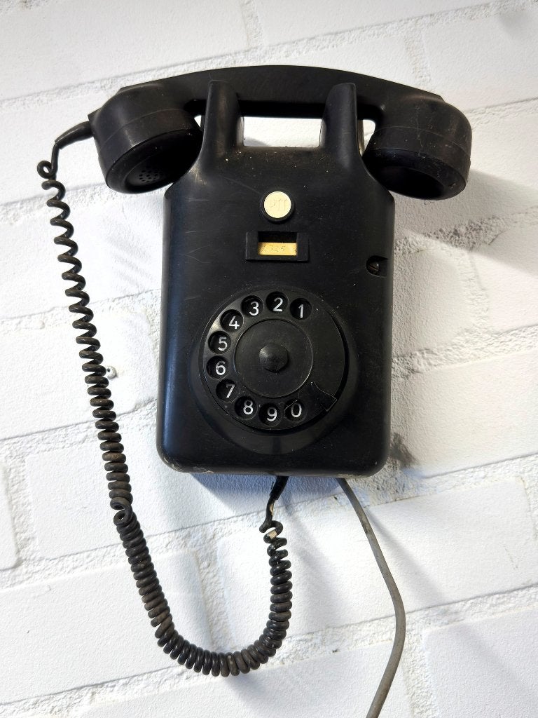 Hangende zwarte PTT telefoon uit 1961, Verzenden, Huis en Inrichting