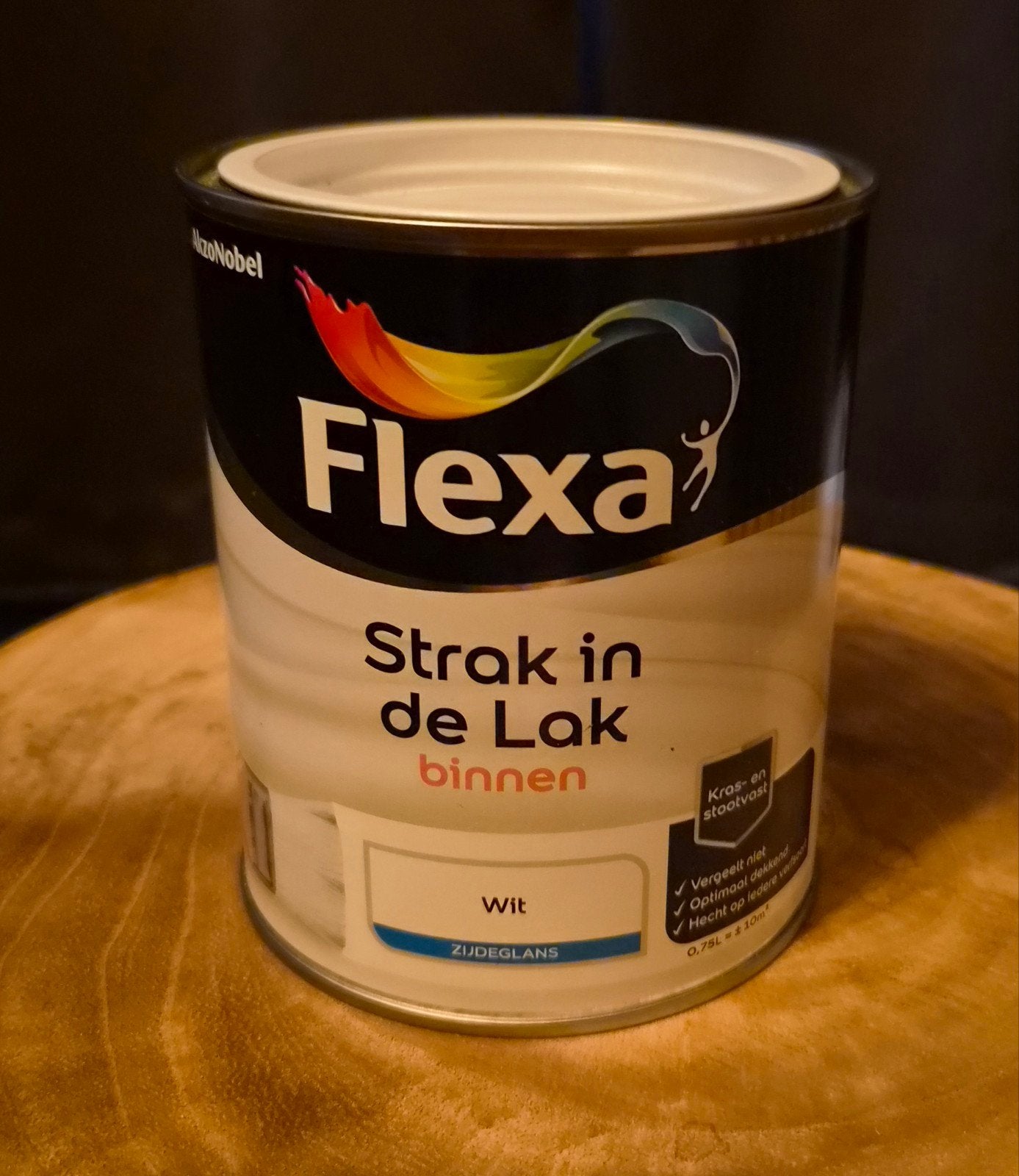 Nieuwe Flexa Strak in de Lak Binnen Zijdeglans Wit 0.75L, Ophalen, Wit, Nieuw, Lak