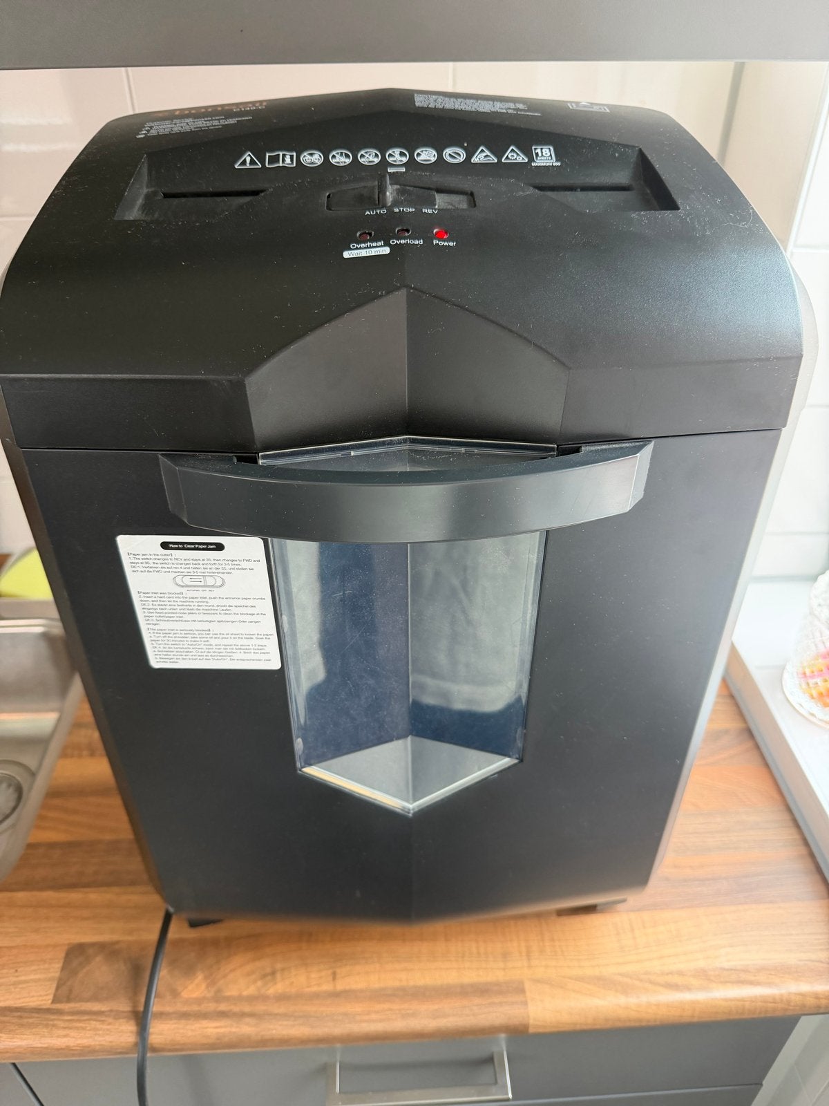 Bonsaii karton versnipperaar, Diversen, Bureau-accessoires, Ophalen, Zo goed als nieuw