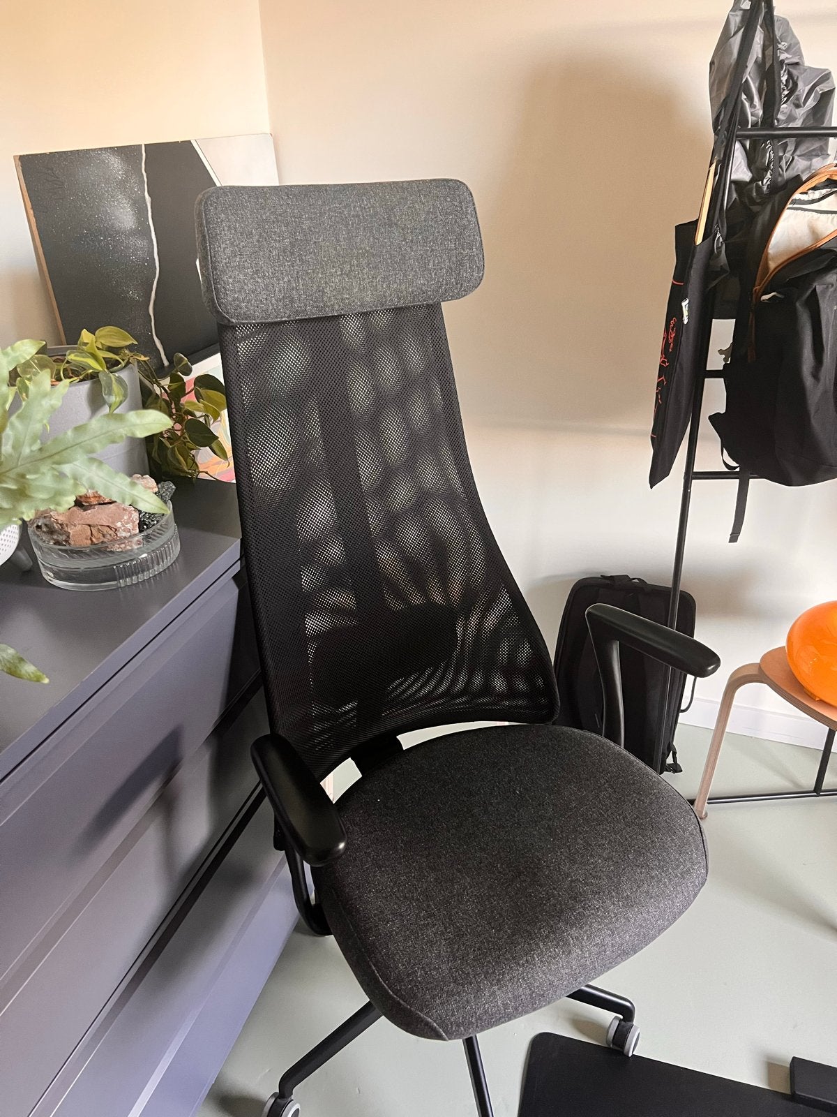 IKEA JÄRVFJÄLLET bureaustoel - Ergonomisch en comfortabel, Ophalen, Gebruikt, Grijs, Bureaustoel
