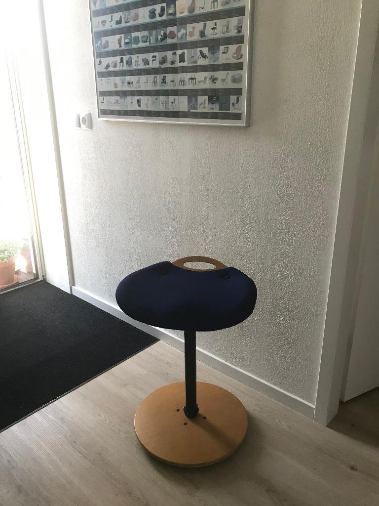 Moizi 16 ergonomische balans kruk, Ophalen, Gebruikt, Blauw, Stof
