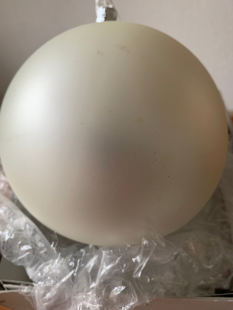 Extra Grote Glazen Kerstbal Kleur: Mat Zilver Nieuw, Diversen, Kerst, Ophalen of Verzenden, Nieuw