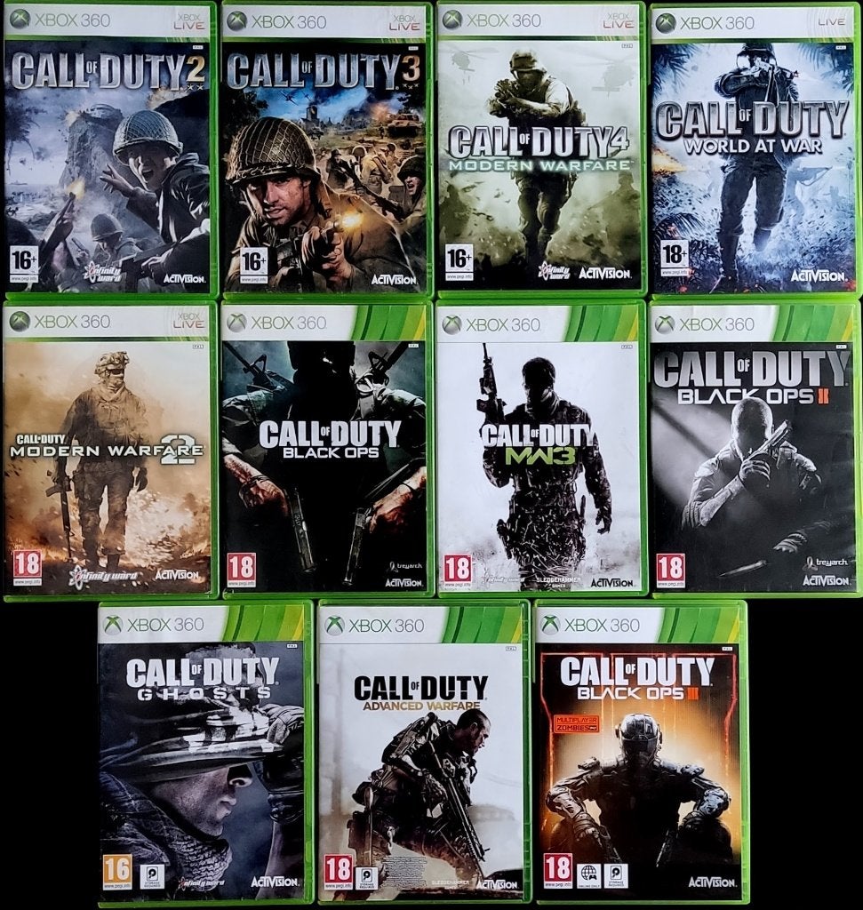 Call of Duty Collectie Xbox 360, Spelcomputers en Games, Games | Xbox 360, Zo goed als nieuw, Shooter, 3 spelers of meer, Vanaf 16 jaar