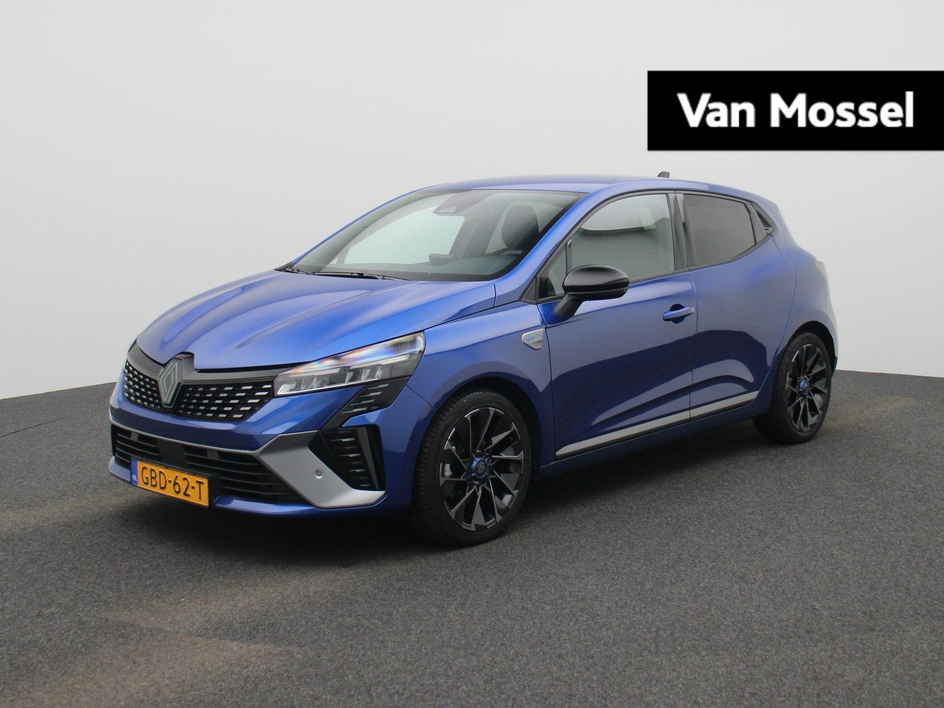Renault Clio 1.6 E-Tech Full Hybrid 145 esprit Alpine, Auto's, 12 maanden, Euro 6, Blauw, Leder en Stof