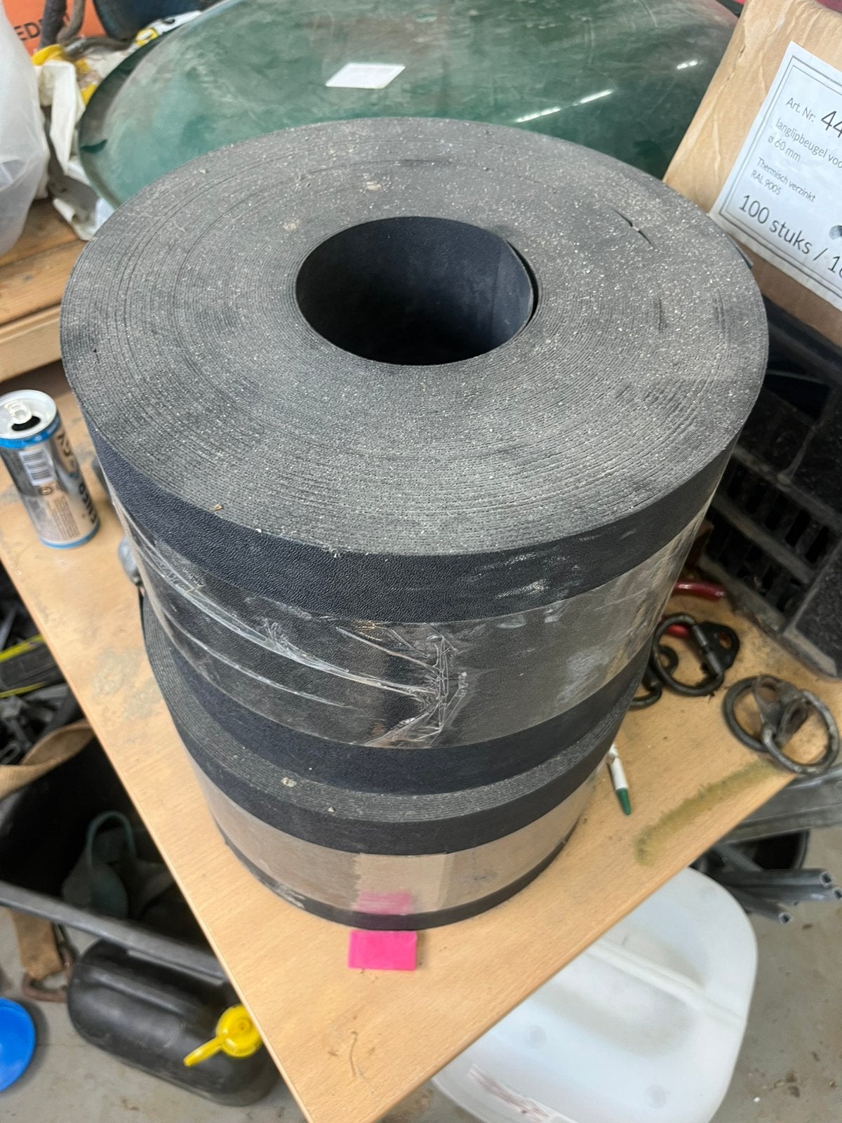 Twee rollen kunststof flap voor dubbel staafmat hekwerk, Ophalen, Nieuw, Kunststof