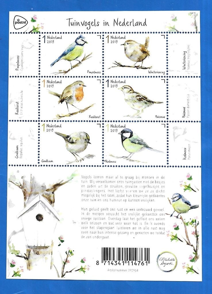 NVPH 3743-48 Tuinvogels in Nederland - 2019, Verzenden, Na 1940, Postfris