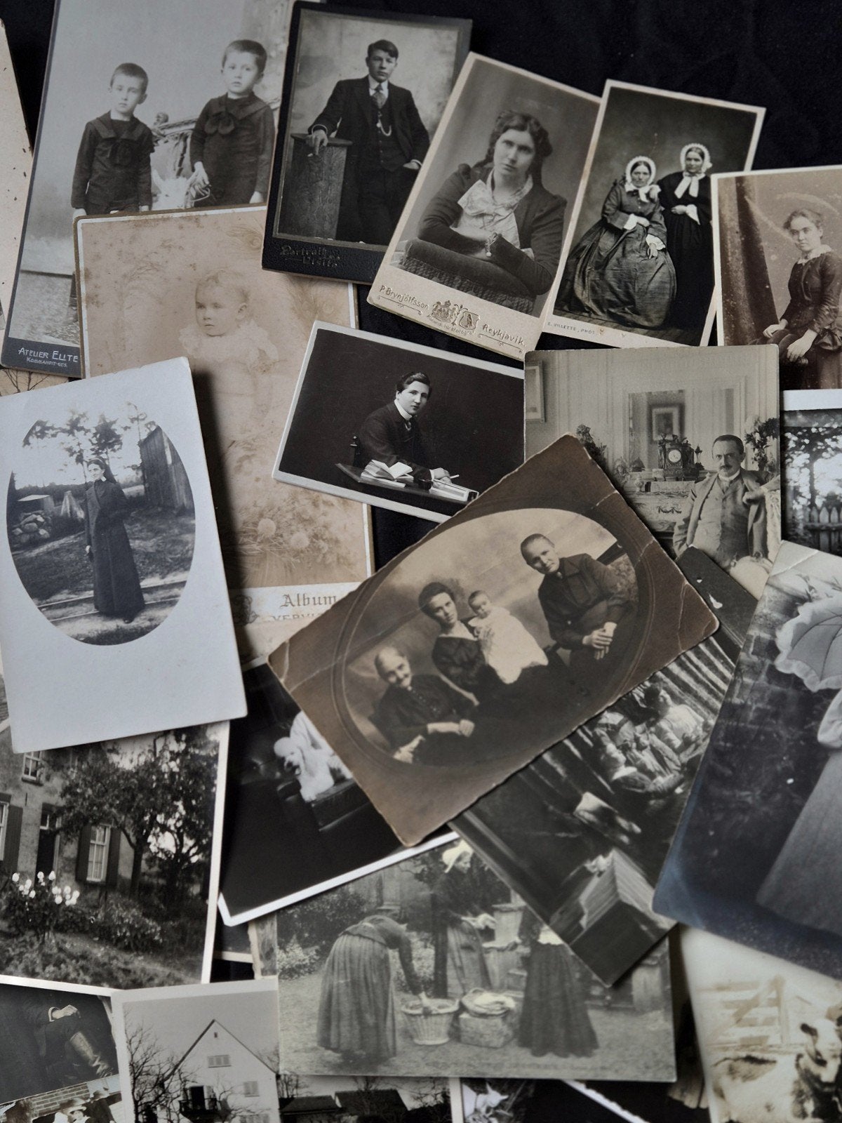 Antieke foto verzameling. CDV, kabinetfoto, Verzamelen, Ophalen of Verzenden, Voor 1940, Foto