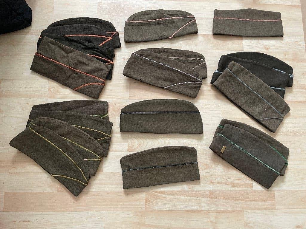 WW2 US, kleding, caps, garrison/biezen, enlisted, Ophalen of Verzenden, Landmacht, Amerika, Helm of Baret