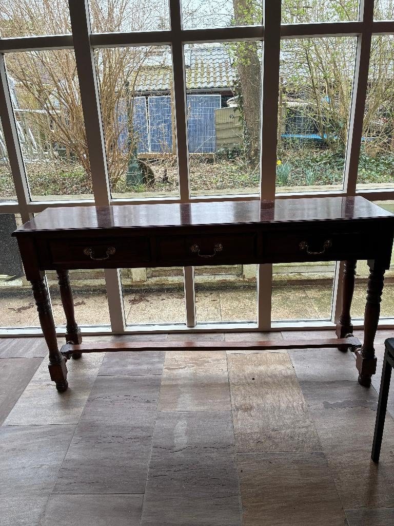 Mahoniehouten side table, Huis en Inrichting, Ophalen, Gebruikt, 100 tot 150 cm, Engelse stijl