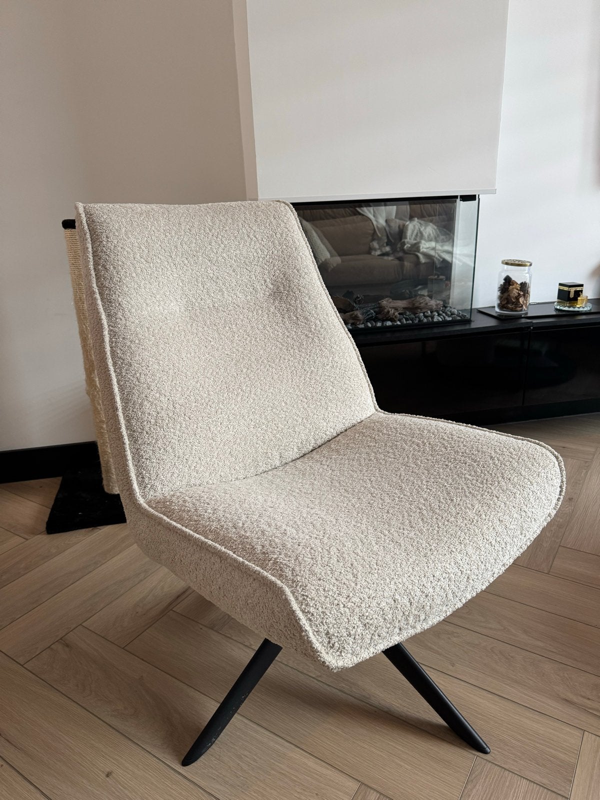 Draaifauteuil Leenbakker crème zo goed als nieuw!, Overige kleuren, Ophalen of Verzenden, Zo goed als nieuw, Eén