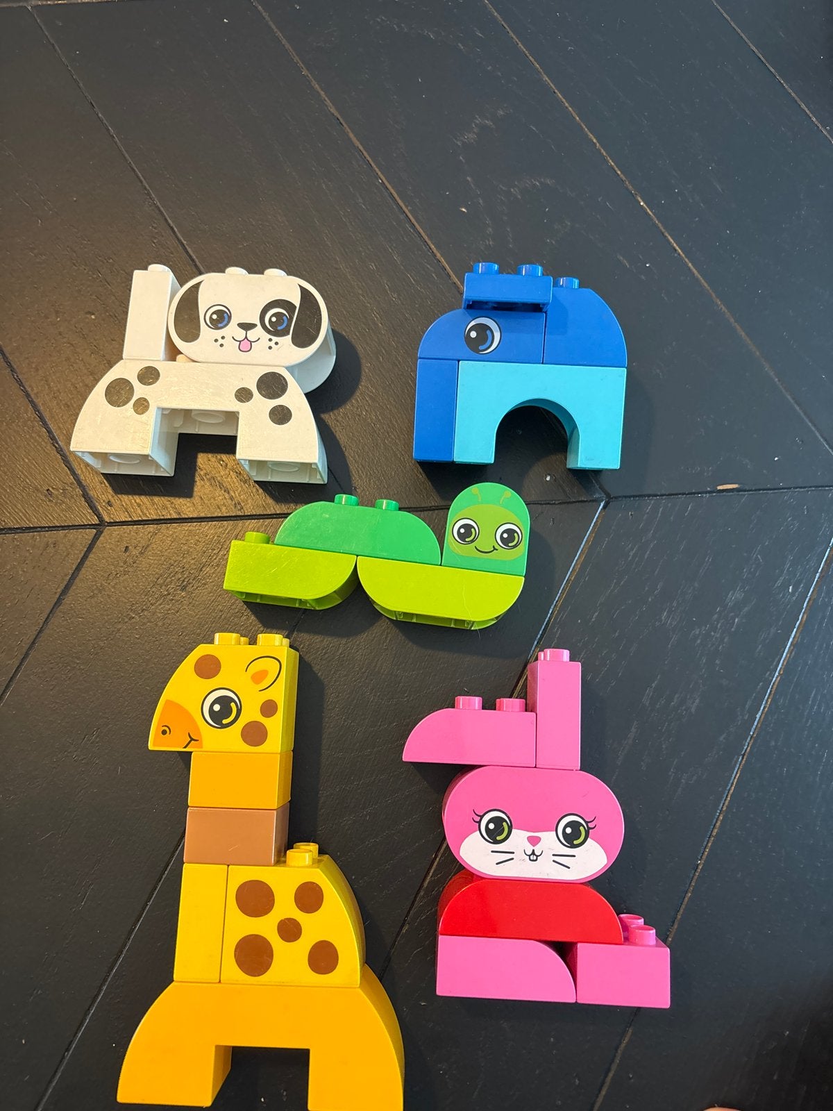 10573 Lego Duplo Dieren: Hond, Olifant, Slak, Konijn, Giraf, Gebruikt, Overige thema's, Ophalen of Verzenden, Duplo