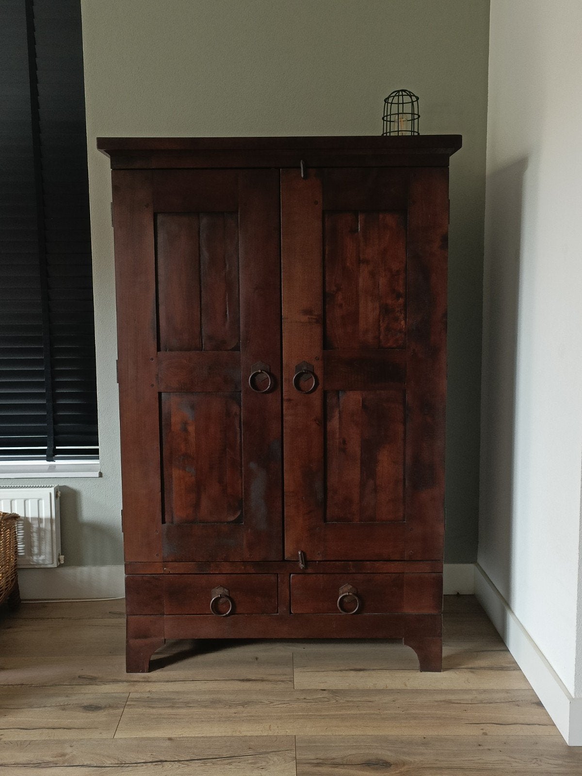 Koloniale TV Kast - Massief Hout - 162x104x60 cm, Huis en Inrichting, Ophalen