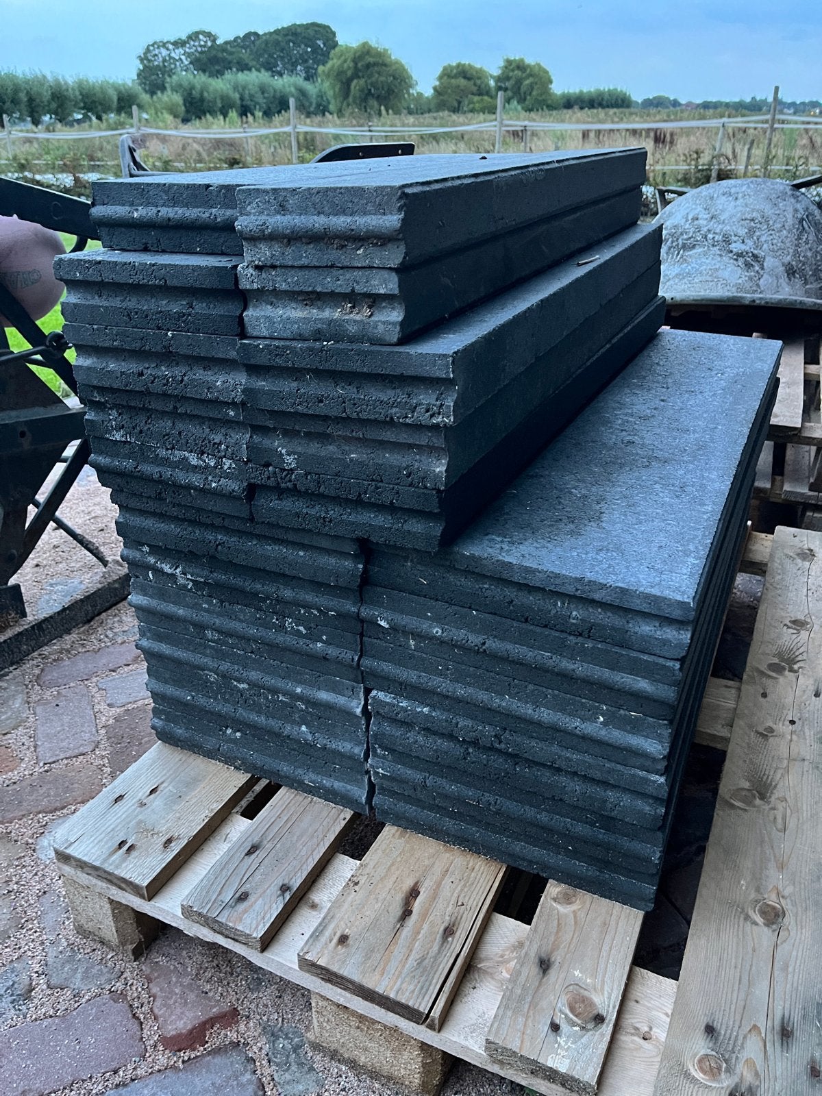Opsluitbanden zwart (nieuw) 6x30x100cm, 6x20x100cm, 6x15x100, Tuin en Terras, Tegels en Klinkers, Ophalen, Gebruikt, Overige typen