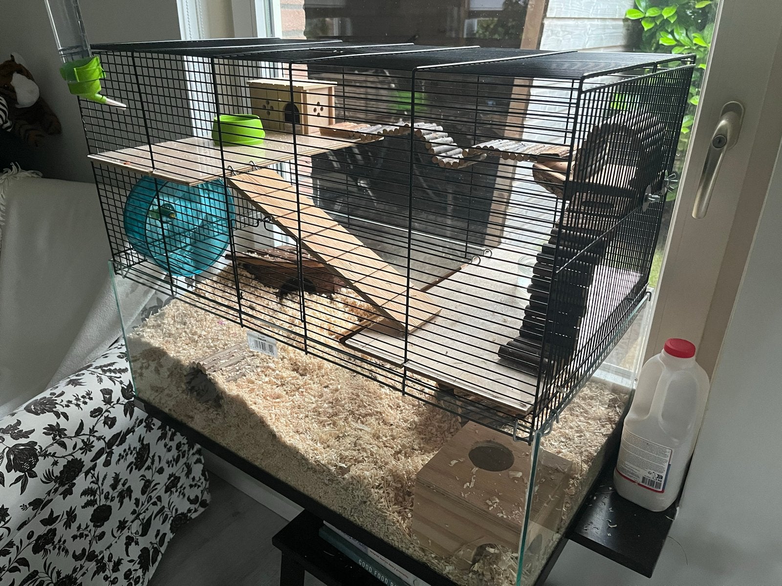Groot hamster gerbil kooi hok met veel toebehoren, Dieren en Toebehoren, Knaagdieren en Konijnen | Toebehoren, Zo goed als nieuw