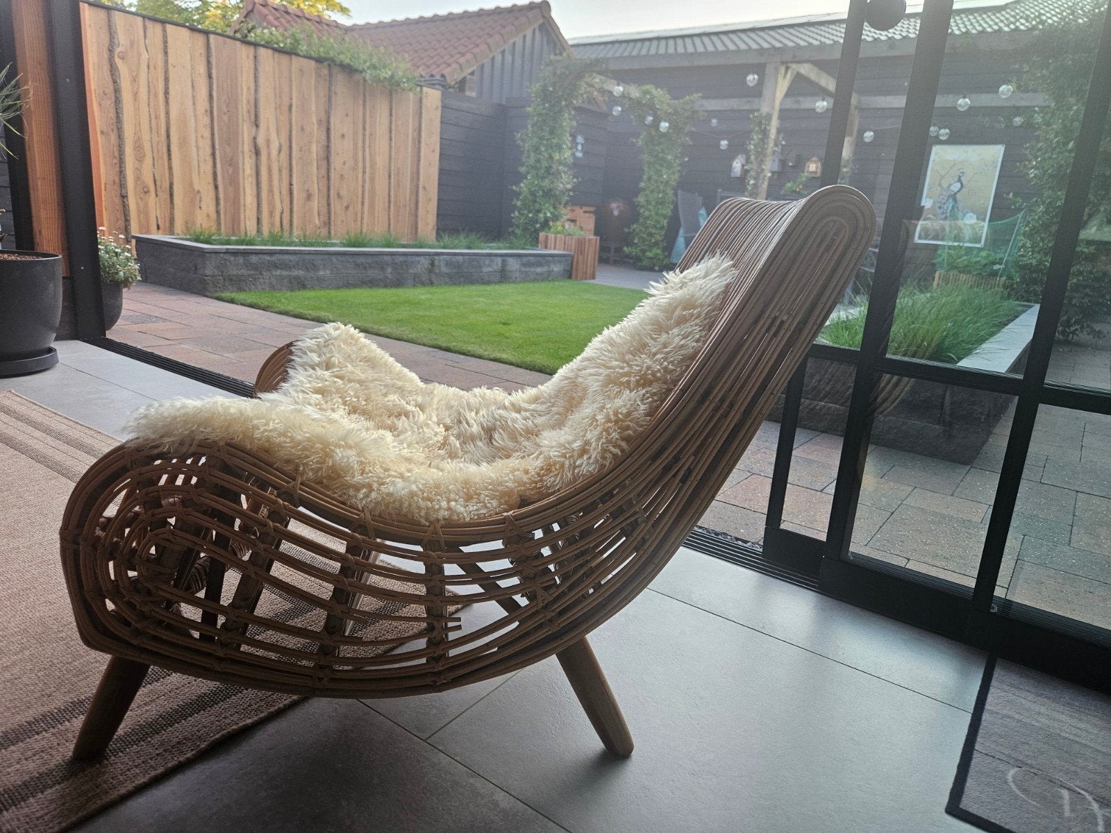 Prachtige rieten designstoel, Tuin en Terras, Hangmatten, Ophalen