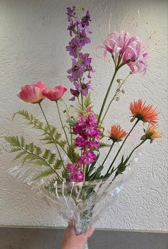 ZGN Silk-ka boeket met prachtige kunstbloemen, Binnen, 100 cm, Silk-ka, Ophalen of Verzenden