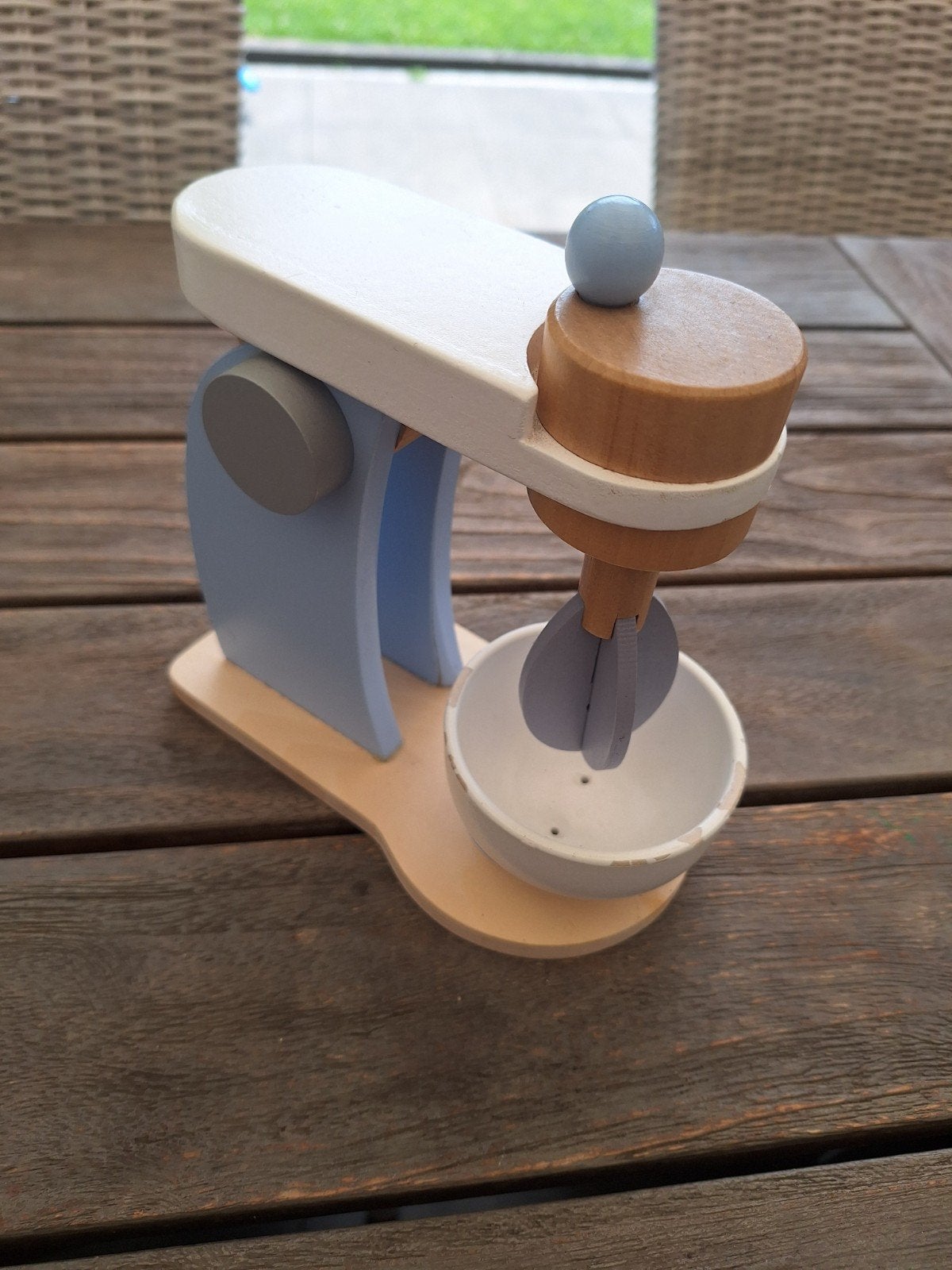 Houten mixer keukenmachine speelgoedmixer, Ophalen, Gebruikt