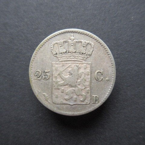 25 Cent 1826 B Nederland, Verzenden, Zilver, 25 cent, Koning Willem I