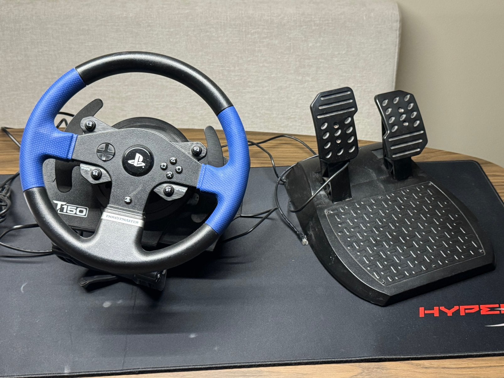 Thrustmaster T150, Spelcomputers en Games, Spelcomputers | Overige Accessoires, Racestuur, Gebruikt, Force feedback, Thrustmaster