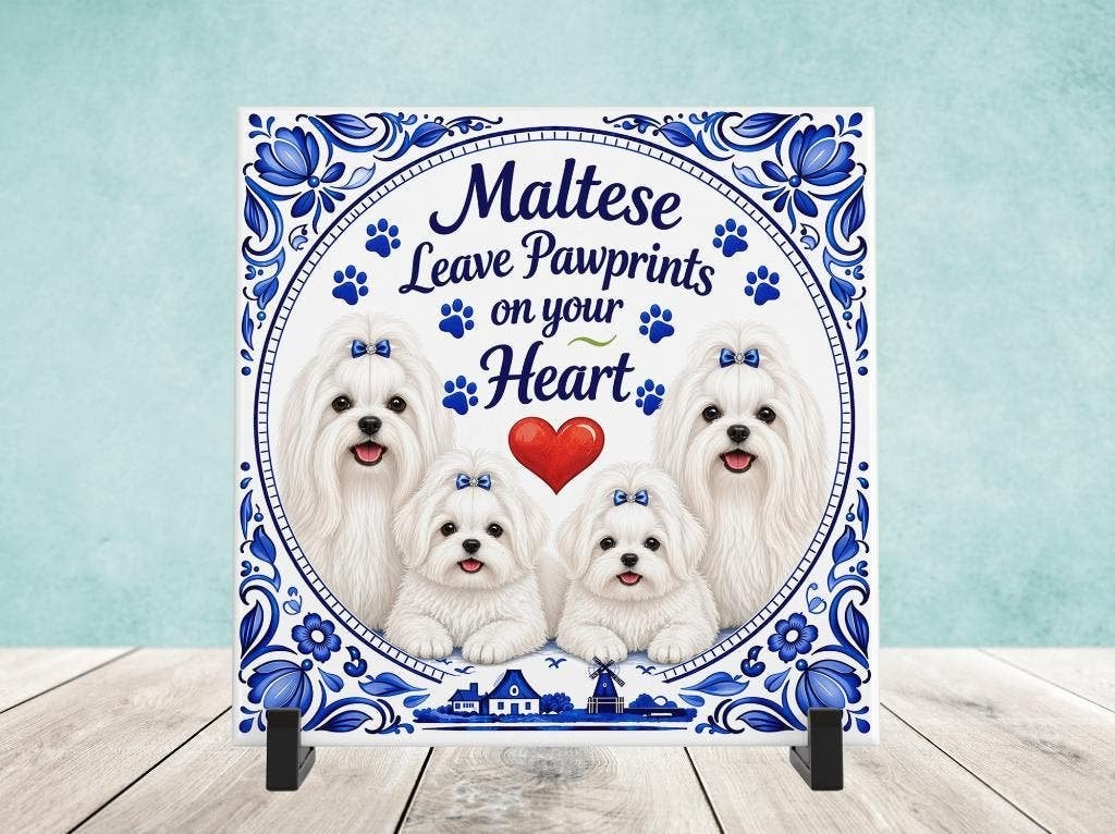 Maltese Leave Pawprints on your Heart - Tegel, Verzenden, Nieuw