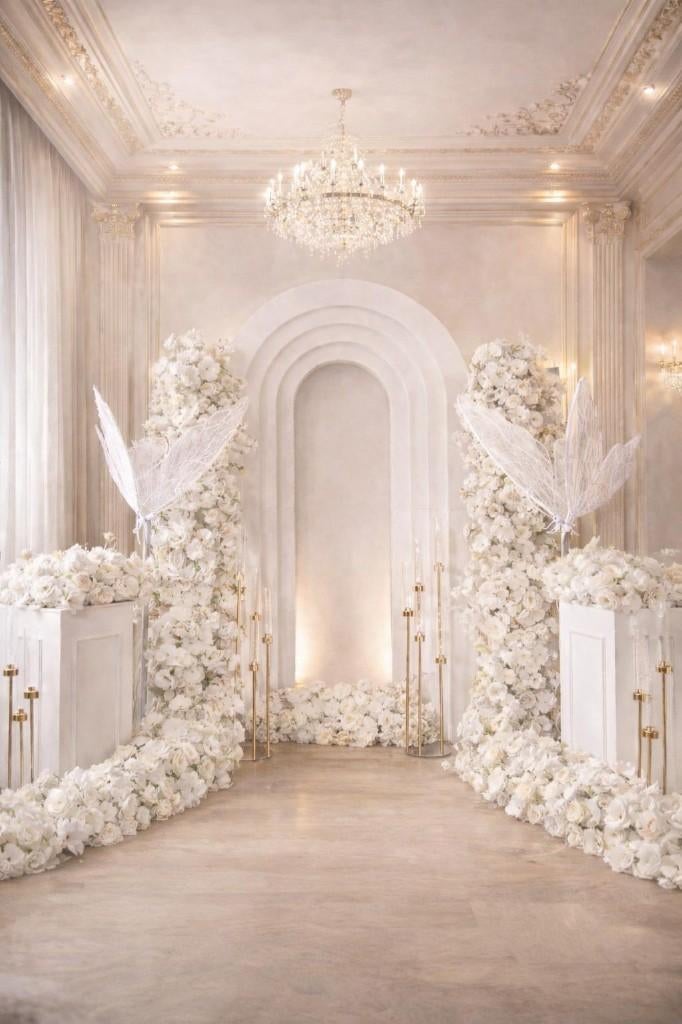 Luxe Rozen Backdrop voor Bruiloften & Events, Hobby en Vrije tijd, Feestartikelen | Verhuur, Ophalen of Verzenden, Nieuw, Valentijn of Romantisch