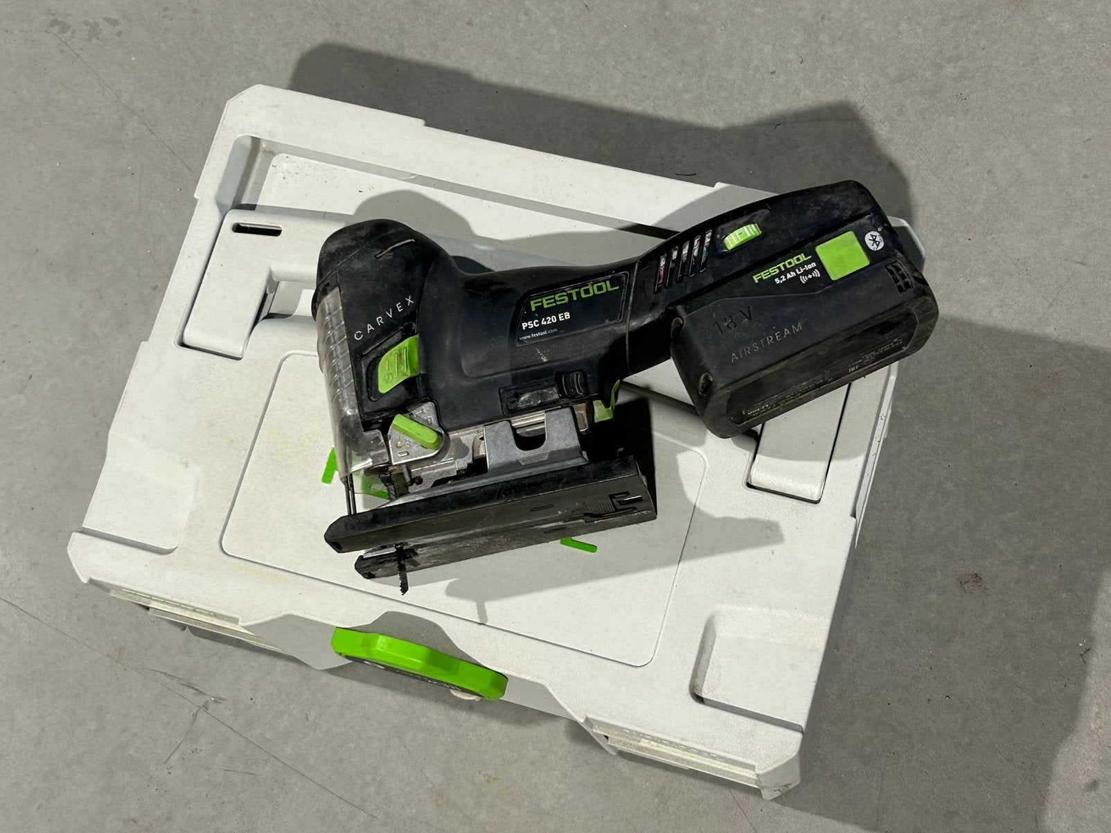 Festool decoupeerzaag 18v Carvex PSC 420, Doe-het-zelf en Verbouw, Ophalen, Zo goed als nieuw, Minder dan 600 watt, Decoupeerzaag