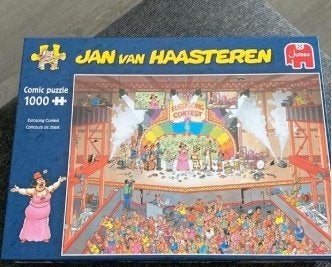 Jan van Haasteren Eurosong Contest 1000 stuks, Ophalen of Verzenden, 500 t/m 1500 stukjes, Zo goed als nieuw